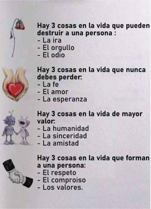 COSAS SUMAMENTE VALIOSAS