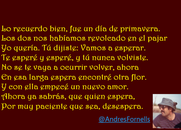 EL QUE ESPERA, DESESPERA (POEMA CHUNGO)