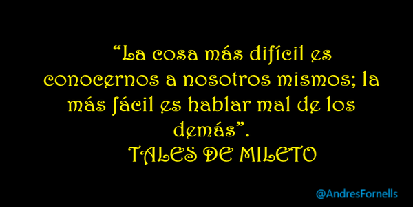 LO DIJO TALES DE MILETO