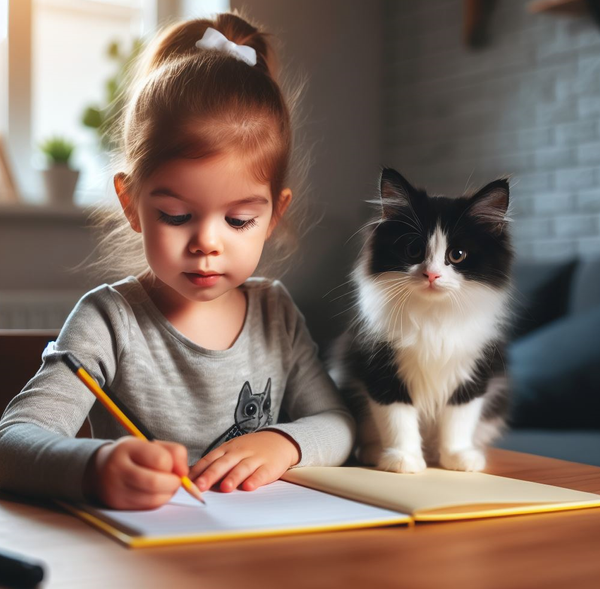 UNA NIÑA Y BAILARÍN, SU GATO (CUENTO INFANTIL)