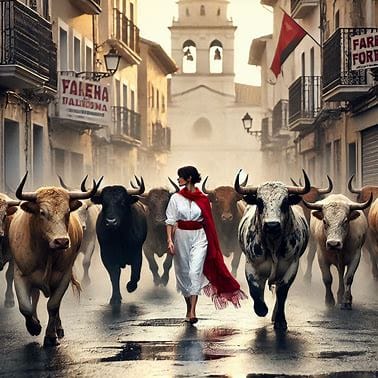 UNA PIJA EN LOS SANFERMINES (MICRORRELATO)